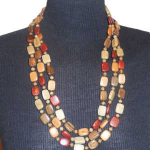 Necklace Wooden Beaded 80" NEW Long Summer Jewelry